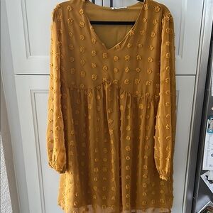 Mustard Yellow Long Sleeve Dress ( box AA)